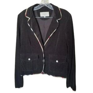 Burberry Brown Corduroy Blazer Single Breasted
